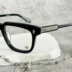 Kính Chrome Hearts AMBIDIXTROUS BK Gọng Bạc